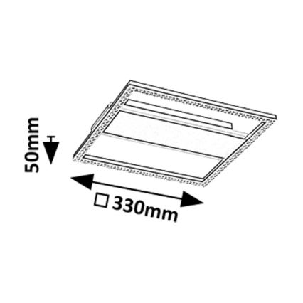 Rabalux - світлодіодний стельовий світильник, 24 Вт, 230 В, 4000 К, 33×33 см