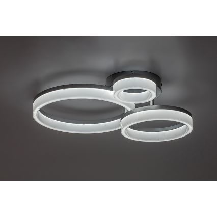 Rabalux - LED стельовий світильник LED/24W/230V 3000/4000/6500K 38x51 cm матовий хром