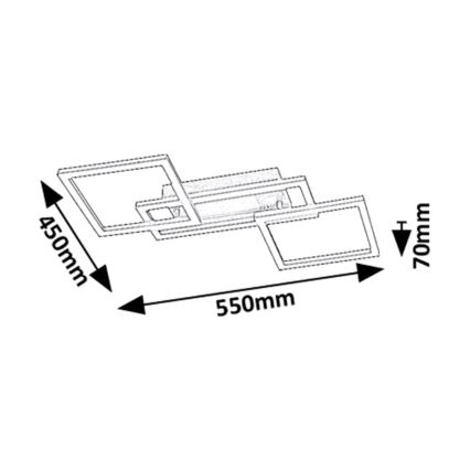 Rabalux - Светодиодный потолочный светильник с регулированием яркости LED/40W/230V 3000-6500K + дистанционное управление