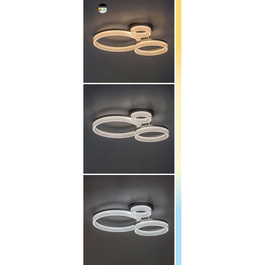 Rabalux - Светодиодный потолочный светильник LED/24W/230V 3000/4000/6500K золотистый 38x51 см