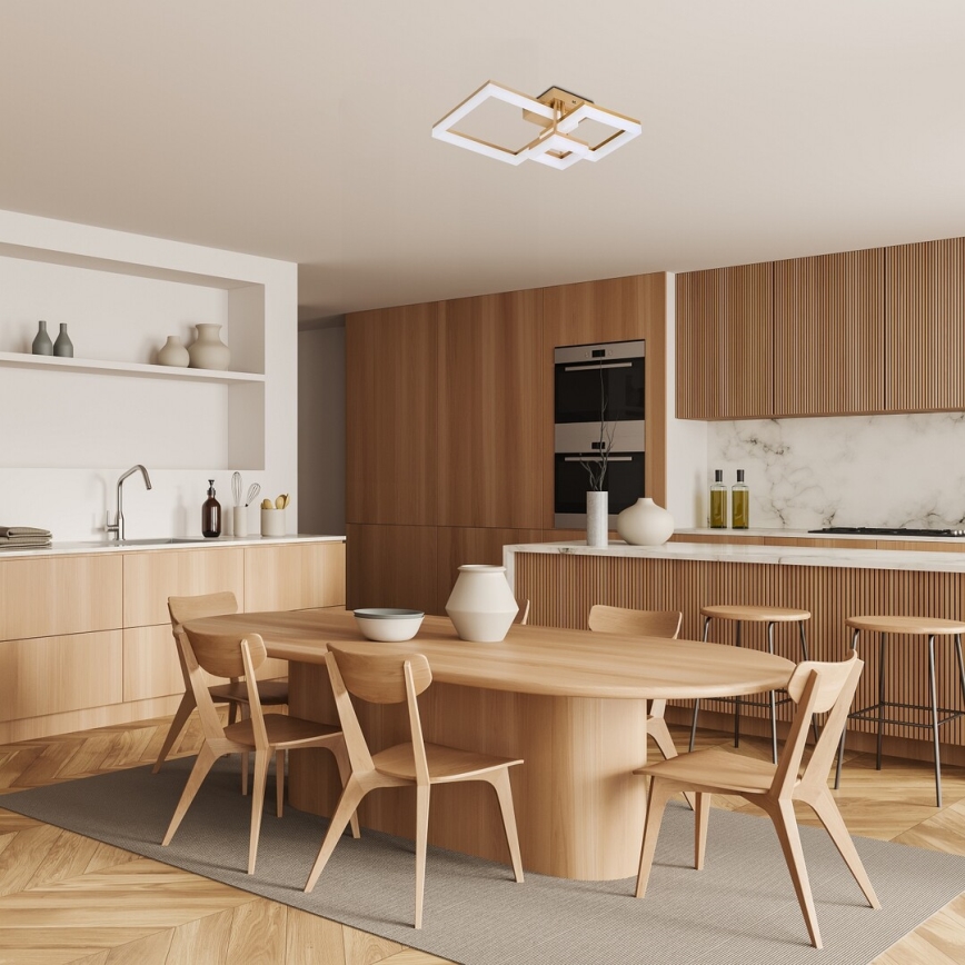Rabalux - Светодиодный потолочный светильник LED/22W/230V 3000/4000/6500K золотистый 47x47 см