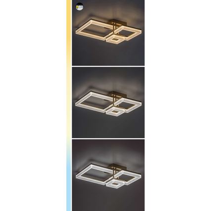Rabalux - Светодиодный потолочный светильник LED/22W/230V 3000/4000/6500K золотистый 47x47 см
