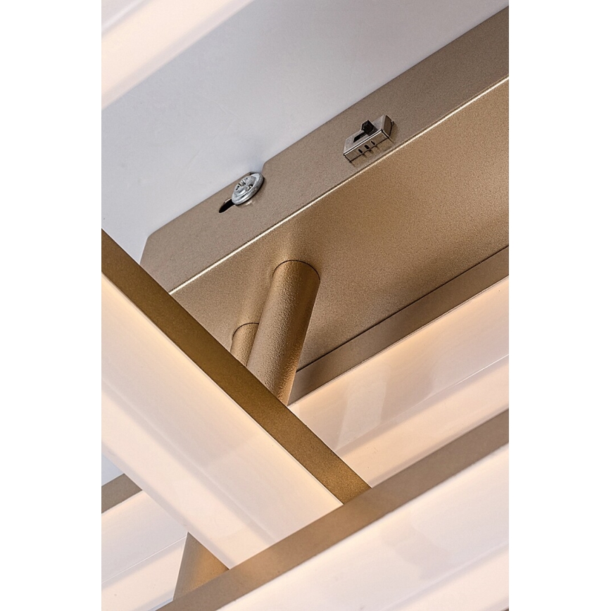 Rabalux - Светодиодный потолочный светильник LED/22W/230V 3000/4000/6500K золотистый 47x47 см