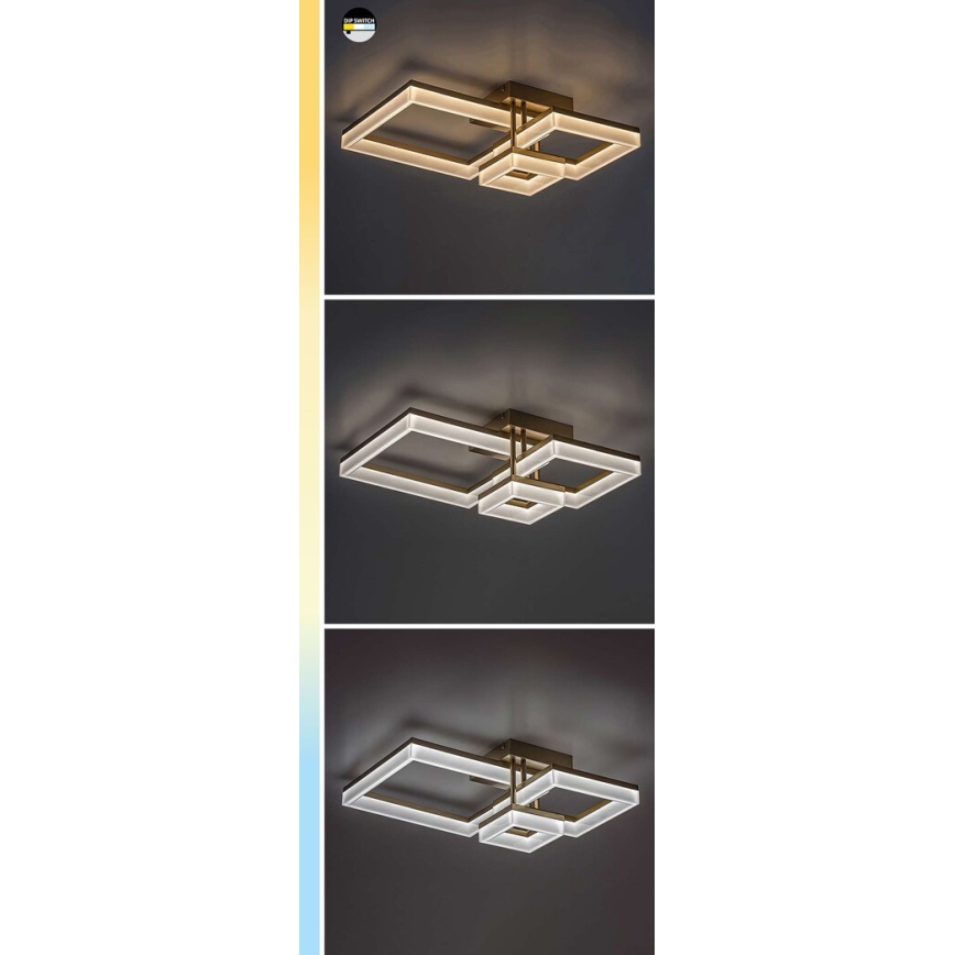 Rabalux - Светодиодный потолочный светильник LED/22W/230V 3000/4000/6500K черный 47x47 см