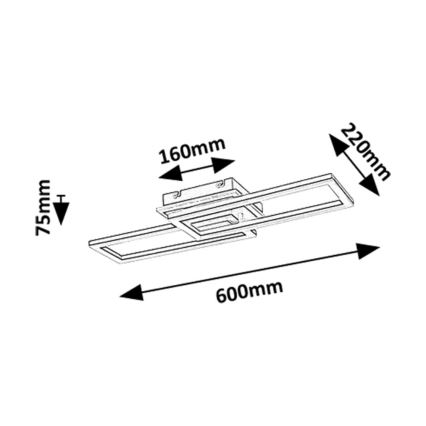 Rabalux - диммируемый потолочный светильник LED, 30 Вт / 230 В, 3000–6500 К, с пультом дистанционного управления, длина 60 см