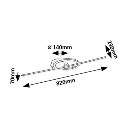 Rabalux - LED потолочный светильник, 24 Вт, 230 В, 4000 К, длина 82 см