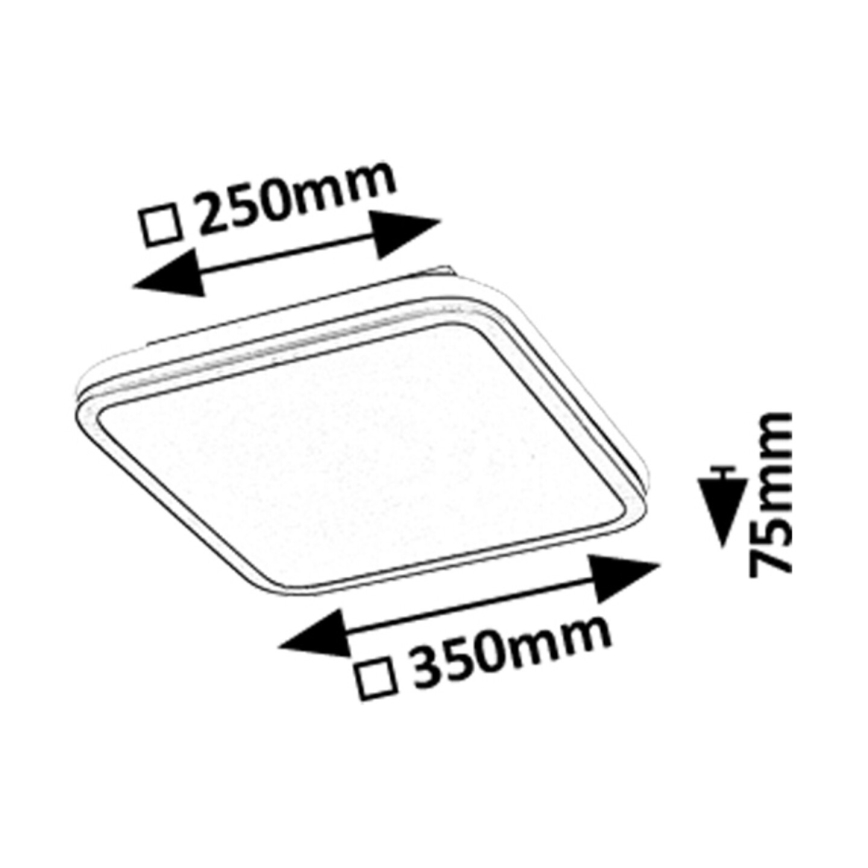 Rabalux - LED RGB Стельовий світильник з регулюванням яскравості LED/43W/230V 3000-6500K + пульт дистанційного керування