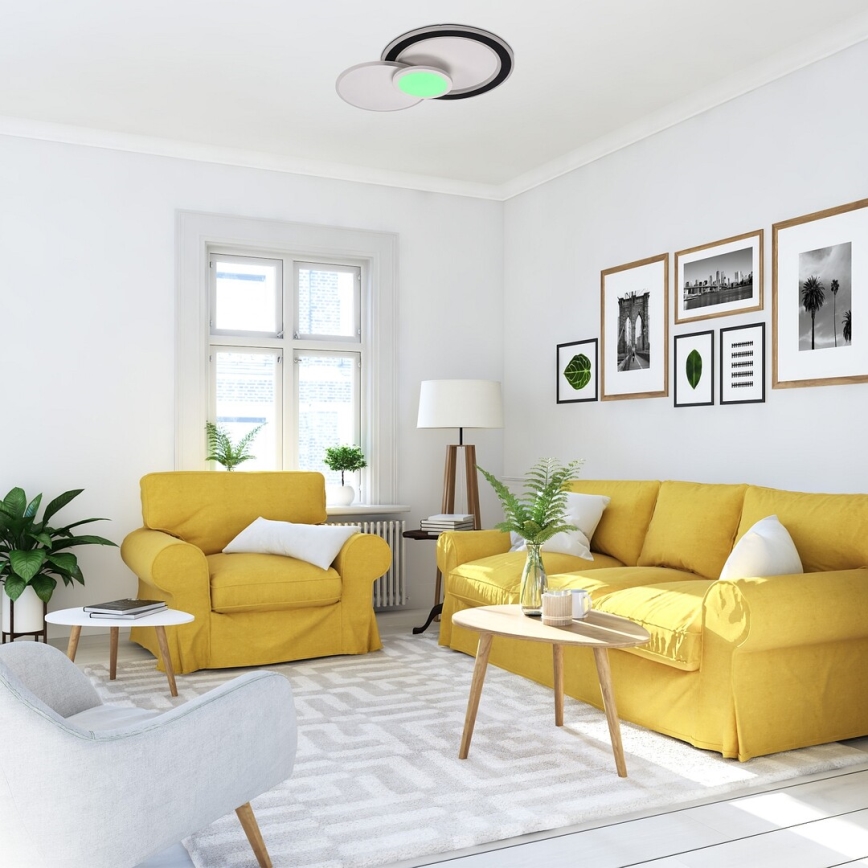 Rabalux - Димований стельовий світильник LED RGB, 40 Вт, 230 В, 3000–6500 К, з пультом дистанційного керування, діаметр 31 см