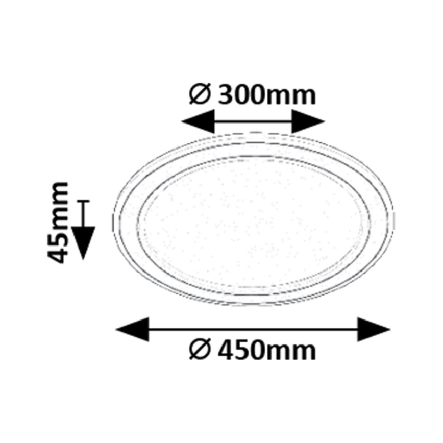 Rabalux - LED RGB Стельовий світильник з регулюванням яскравості LED/22W/230V 3000-6500K + пульт дистанційного керування