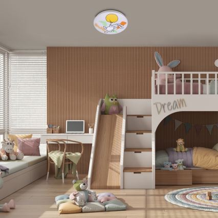 Rabalux - детский потолочный светильник LED, 24 Вт, 230 В, 3000 К, Ø 37,5 см