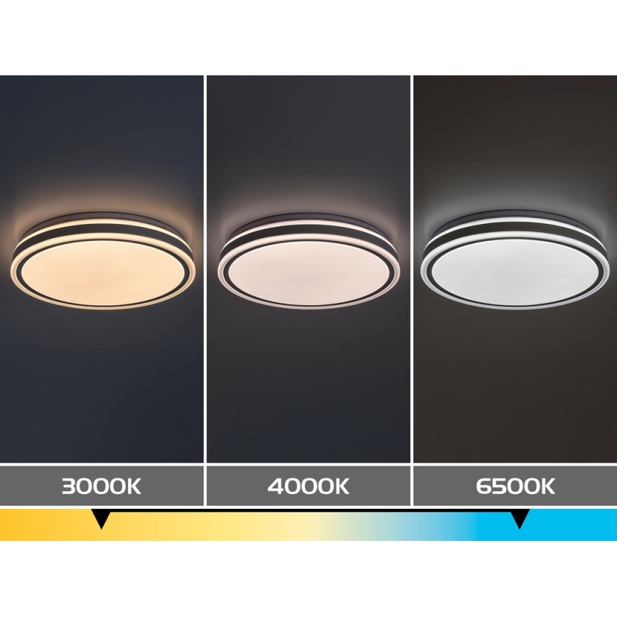 Rabalux - диммируемый потолочный LED-светильник, 23 Вт, 230 В, 3000-6500 К, диаметр 38,5 см, белый, с пультом дистанционного управления