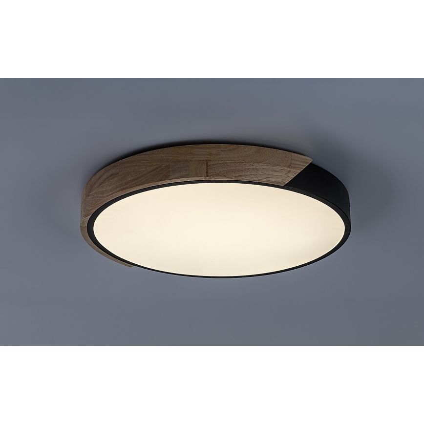 Rabalux - Светодиодный потолочный светильник LED/24W/230V 4000K черный/дуб диам. 41 см