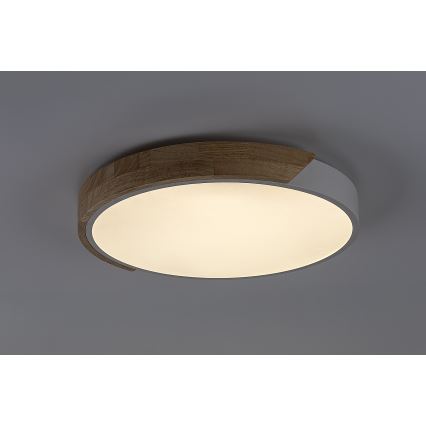 Rabalux - потолочный светильник LED/24 Вт/230 В 3000K белый/дуб Ø 41 см
