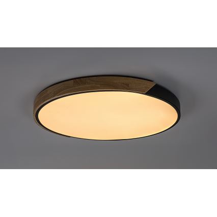 Rabalux - LED стельовий світильник LED/42 Вт/230 В 3000/4000/6500K чорний/дуб діаметр 61 см