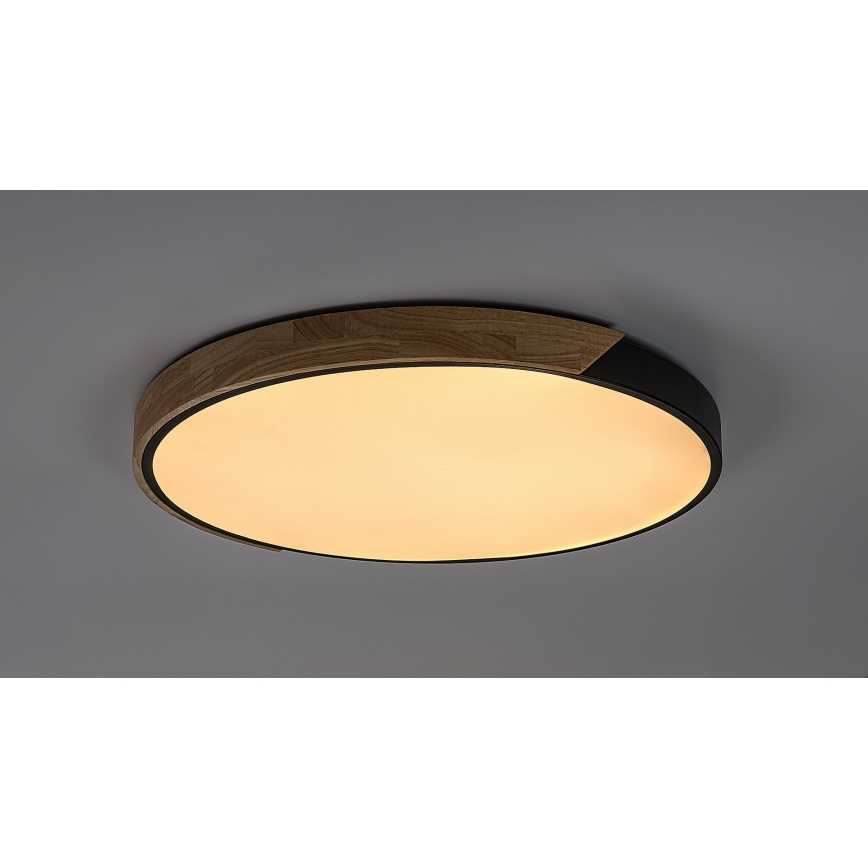 Rabalux - LED стельовий світильник LED/42 Вт/230 В 3000/4000/6500K чорний/дуб діаметр 61 см