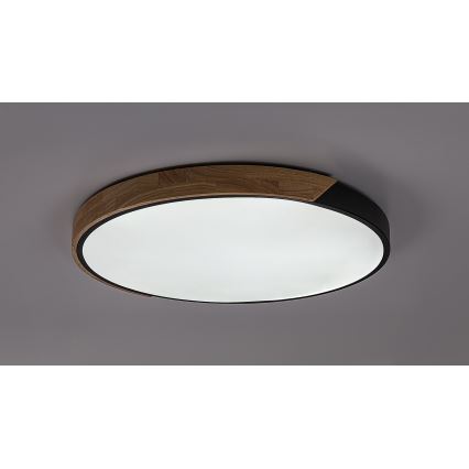 Rabalux - LED стельовий світильник LED/42 Вт/230 В 3000/4000/6500K чорний/дуб діаметр 61 см