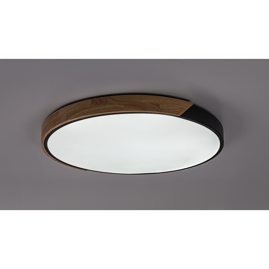 Rabalux - LED стельовий світильник LED/42 Вт/230 В 3000/4000/6500K чорний/дуб діаметр 61 см