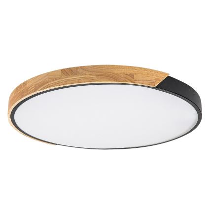 Rabalux - LED стельовий світильник LED/42 Вт/230 В 3000/4000/6500K чорний/дуб діаметр 61 см