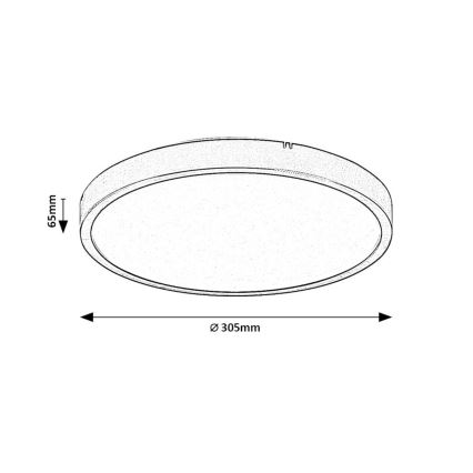 Rabalux - Светодиодный потолочный светильник для ванной комнаты LED/18W/230V 3000/4000/6000K IP44 диаметр 30,5 см белый