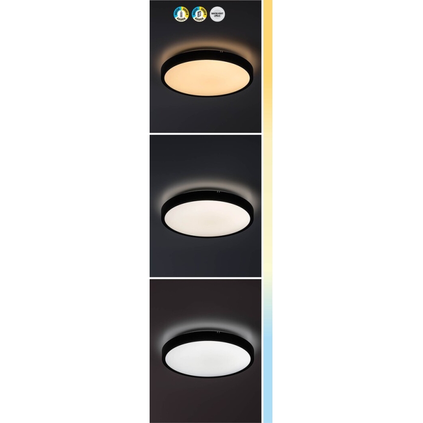 Rabalux - Стельовий LED світильник для ванної з регулюванням яскравості LED/24W/230V 3000-6000K IP44 діаметр 35,5 cm білий + пульт дистанційного керування
