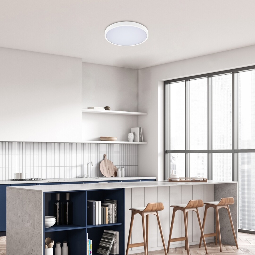 Rabalux - Светодиодный потолочный светильник с регулированием яркости для ванной комнаты LED/36W/230V 3000-6000K IP44 диаметр 42 см белый + дистанционное управление