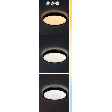 Rabalux - Светодиодный потолочный светильник с регулированием яркости для ванной комнаты LED/36W/230V 3000-6000K IP44 диаметр 42 см белый + дистанционное управление