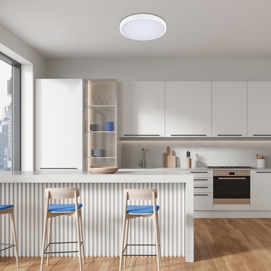 Rabalux - LED RGB Стельовий світильник для ванної з регулюванням яскравості LED/36W/230V 3000-6000K Wi-Fi Tuya IP44 діаметр 42 cm білий + пульт дистанційного керування