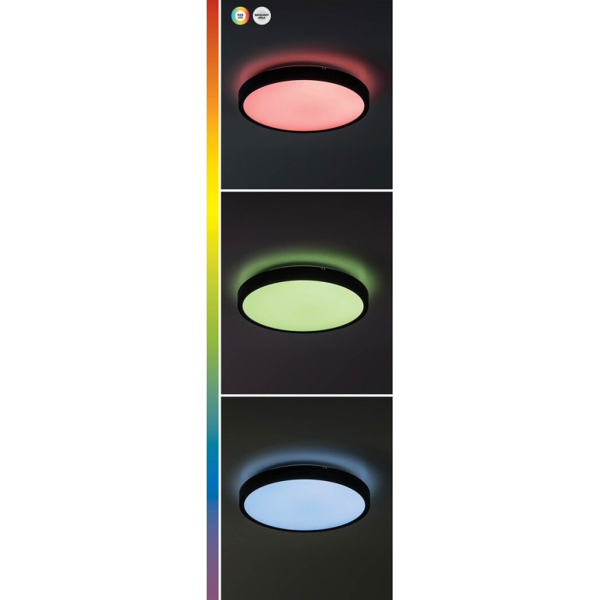 Rabalux - LED RGB Стельовий світильник для ванної з регулюванням яскравості LED/36W/230V 3000-6000K Wi-Fi Tuya IP44 діаметр 42 cm білий + пульт дистанційного керування