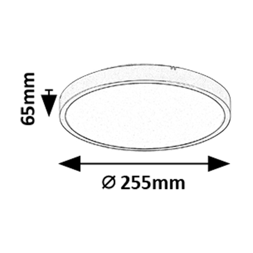 Rabalux - Светодиодный потолочный светильник для ванной комнаты LED/12W/230V 3000/4000/6000K IP44 диаметр 25,5 см черный