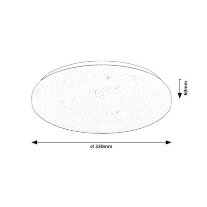 Rabalux - диммируемый светодиодный потолочный светильник LED/22W/230V 3000-6500K диаметр 33 см + пульт дистанционного управления