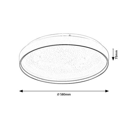 Rabalux - Диммируемый потолочный светильник LED/60 Вт/230 В 3000-6500 К диам. 58 см + пульт дистанционного управления