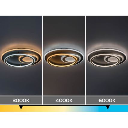 Rabalux - регульований LED стельовий світильник LED/60W/230V 3000-6000K діаметр 50 см + пульт дистанційного керування