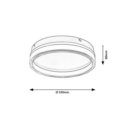 Rabalux - Диммируемый LED-потолочный светильник LED/18W/230V 3000-6500K диаметр 33 см + пульт дистанционного управления
