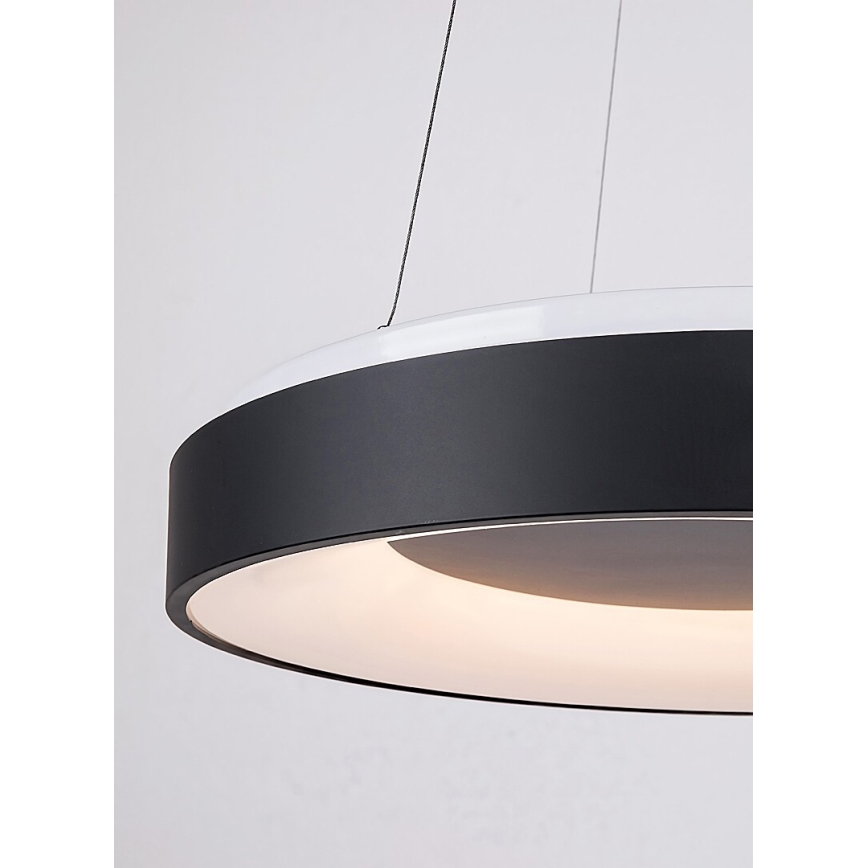 Rabalux - Світлодіодна підвісна люстра з регулюванням яскравості LED/38W/230V 3000-6500K чорний + пульт дистанційного керування