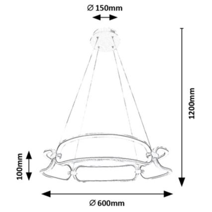 Rabalux - Светодиодная люстра на тросе LED/67W/230V 4000K