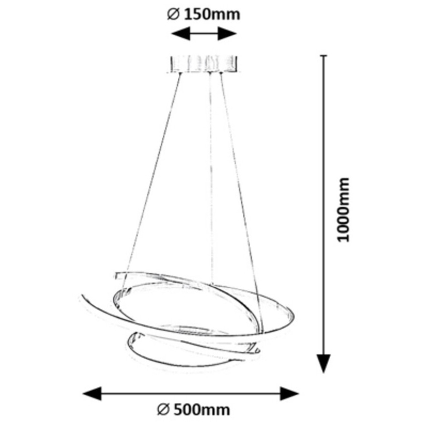 Rabalux - Светодиодная подвесная люстра LED/42W/230V 4000K