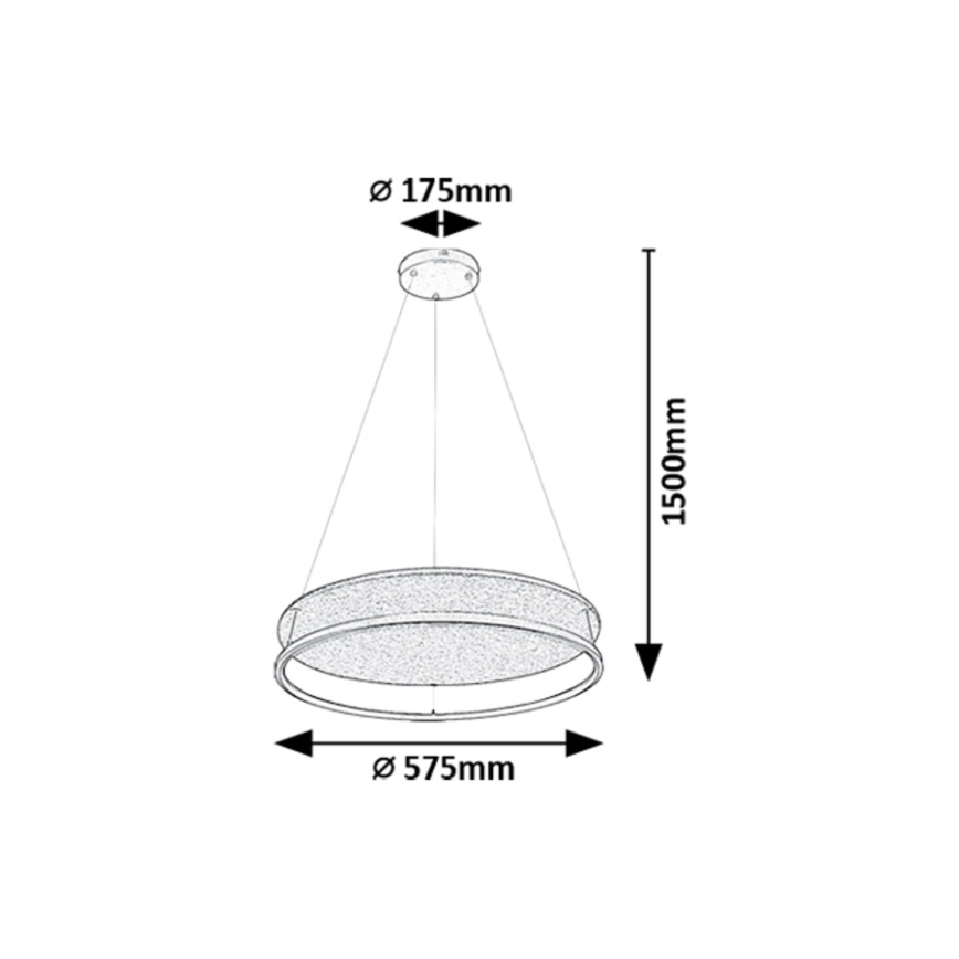 Rabalux - Світлодіодна підвісна люстра LED/40W/230V 3000/4000K