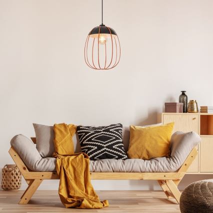 Rabalux - Подвесная люстра 1xE27/60W/230V черный/оранжевый