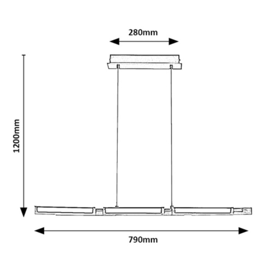 Rabalux - Світлодіодна підвісна люстра LED/30W/230V 3000K
