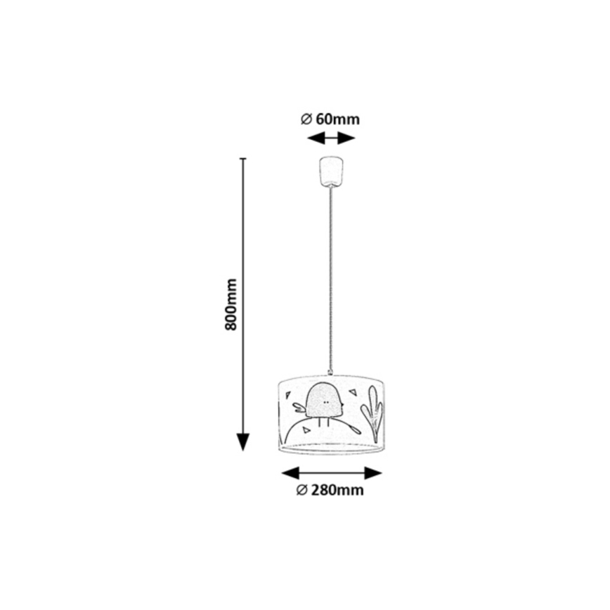 Rabalux - Дитяча підвісна люстра 1xE27/40W/230V