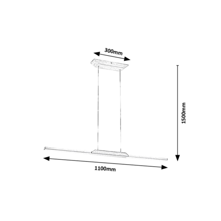 Rabalux - Світлодіодна підвісна люстра LED/26W/230V 4000K бук