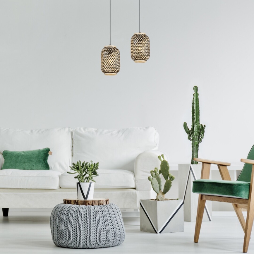 Rabalux - Люстра на тросі 1xE27/40W/230V ротанг