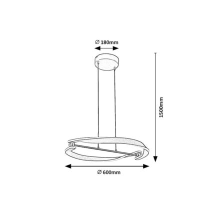 Rabalux - светодиодная люстра на тросе LED/40W/230V 3000K