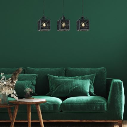 Rabalux - Підвісна люстра 3xE27/40W/230V чорний