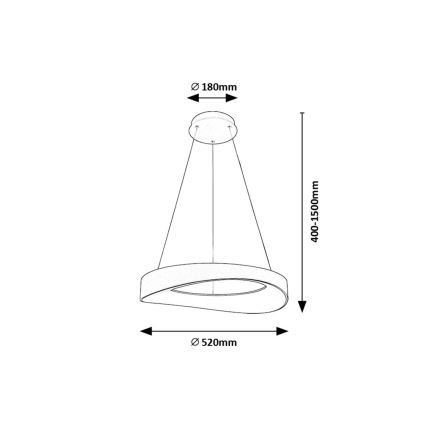 Rabalux - Светодиодная подвесная люстра LED/56W/230V 3000K серебристый