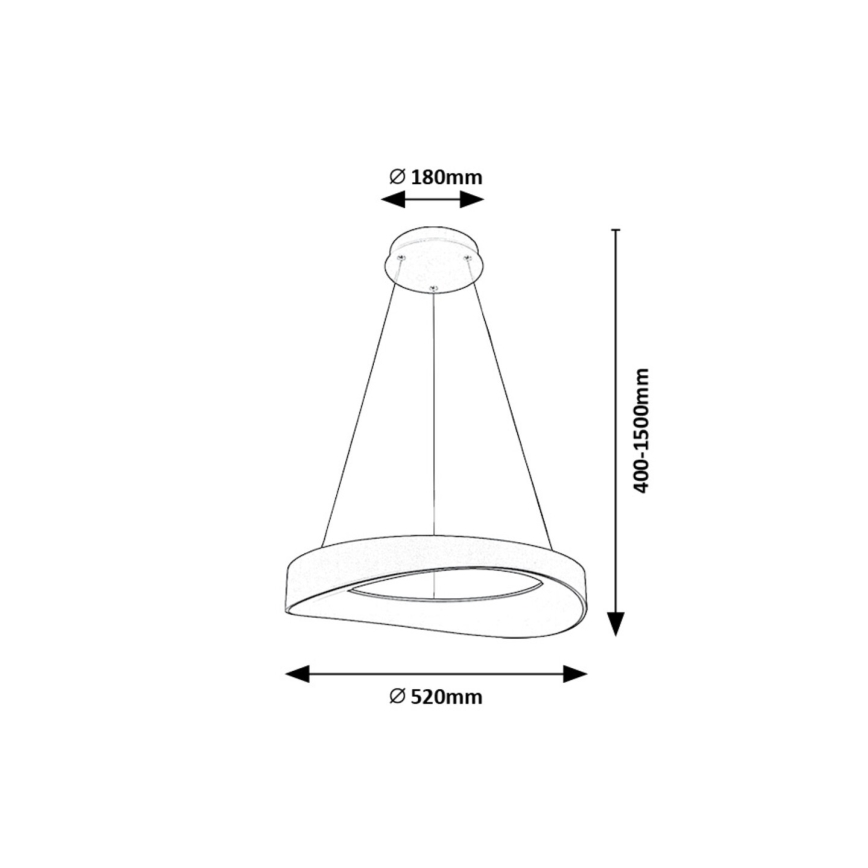 Rabalux - Светодиодная подвесная люстра LED/56W/230V 3000K серебристый