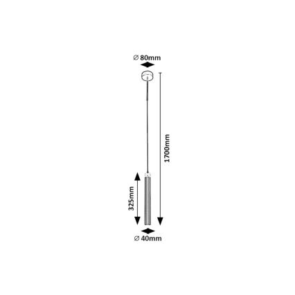 Rabalux - Светодиодная подвесная люстра LED/10W/230V 4000K черный/золотистый