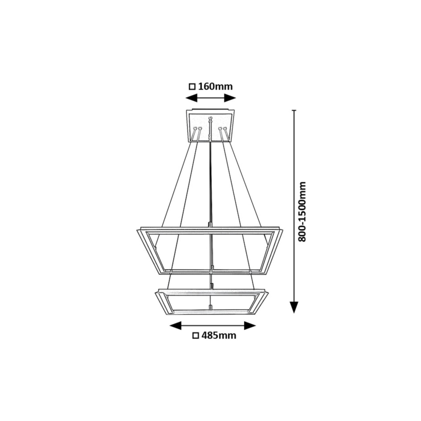 Rabalux - Світлодіодна підвісна люстра 2xLED/24W/230V 3000K