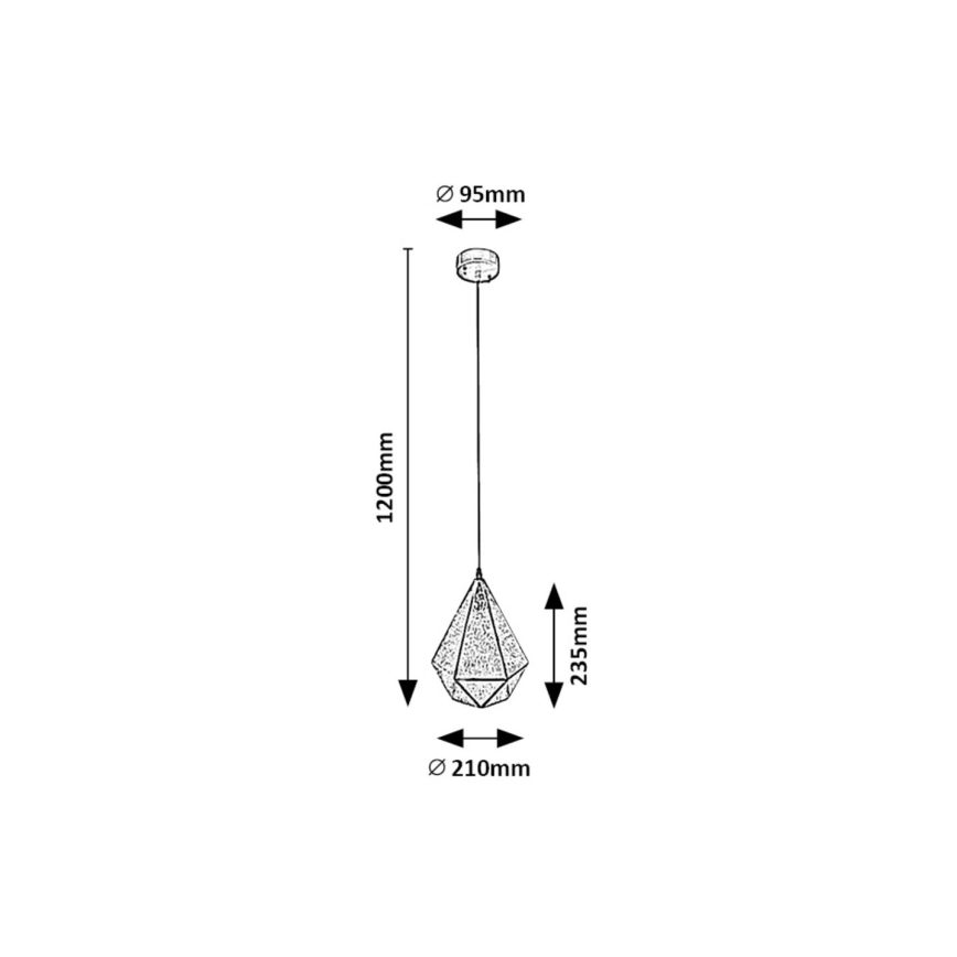 Rabalux - Подвесная люстра витраж Тиффани 1xE14/40W/230V золотистый
