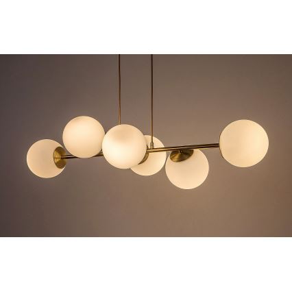 Rabalux - Подвесная люстра 6xE27/35W/230V золотистый